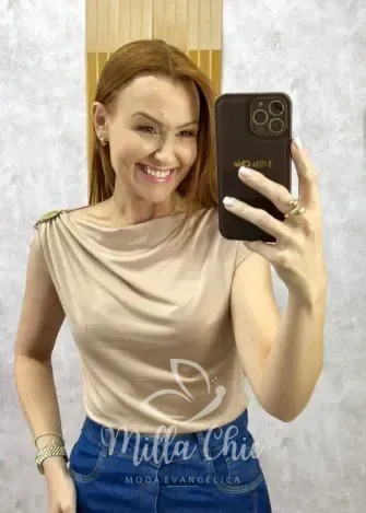 Milla Chic – Blusa Ariele Em Fluity – B Milla Chic - Blusa Ariele Em Fluity - B