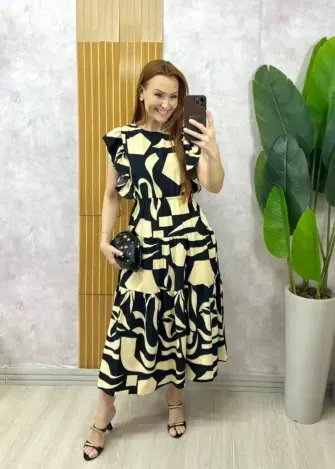 Milla Chic - Vestido Dolores Comfy Em Viscolycra - Salmão (cópia)