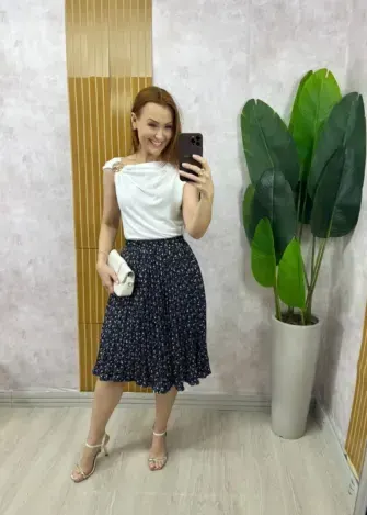 Milla Chic - Blusa Ariele Em Fluity - Preta (cópia)