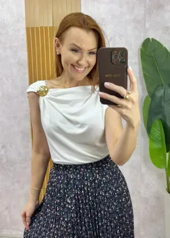 Milla Chic - Blusa Ariele Em Fluity - Preta (cópia)