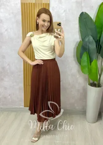 Milla Chic - Blusa Ariele Em Fluity - Verde Hortelã (cópia)