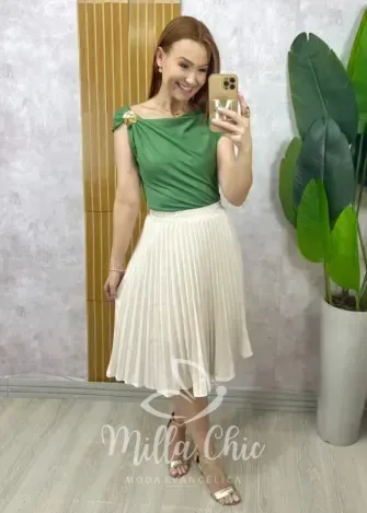 Milla Chic – Saia Augusta Bege Florida (cópia) Milla Chic - Saia Augusta Bege Florida (cópia)