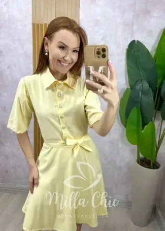 Milla Chic - Vestido Maiara em Lesie algodão rosa pó bordado (cópia)
