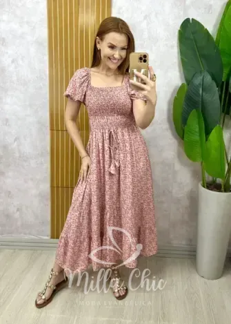 Milla Chic - Vestido Melina Manga Princesa - Rosa