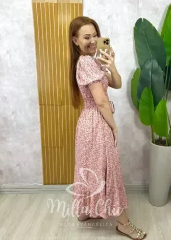 Milla Chic - Vestido Melina Manga Princesa - Rosa