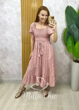 Milla Chic - Vestido Melina Manga Princesa - Rosa