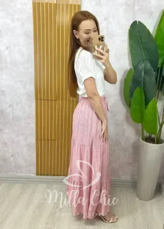 Milla Chic - Saia Longa Tiffany em Viscolinho - Listrada (cópia)