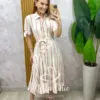 Vestido Chemise Débora em viscolinho listrado rose - Milla Chic