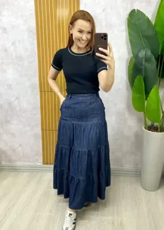 Milla Chic - Blusa Zilda Canelada Em Viés - TerraCota (cópia)