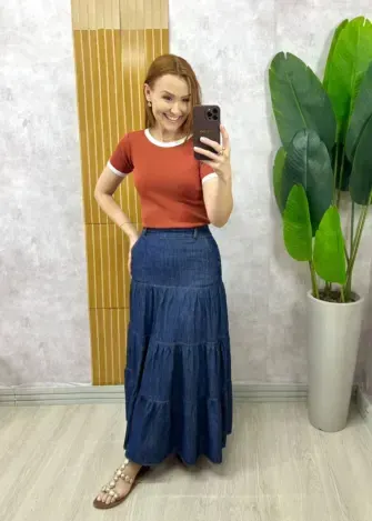 Milla Chic - Blusa Zilda Canelada Em Viés - Branca (cópia)