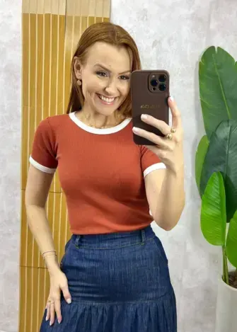 Milla Chic - Blusa Zilda Canelada Em Viés - Branca (cópia)