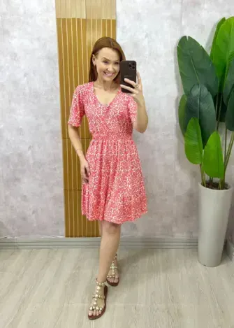 Milla Chic - Vestido Dolores Comfy Em Viscolycra - Salmão