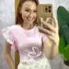 Milla Chic – Blusa Marília em malha algodão com guipper – Amarelo manteiga (cópia) Milla Chic - Blusa Marília em malha algodão com guipper - Amarelo manteiga (cópia)