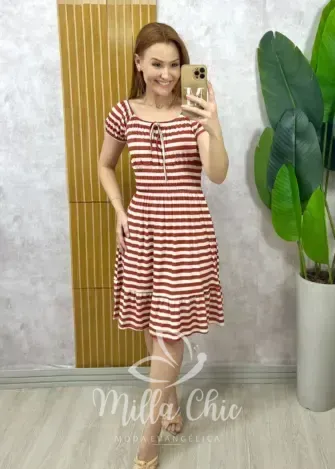 Milla Chic - Vestido Comfy Mia TerraCota