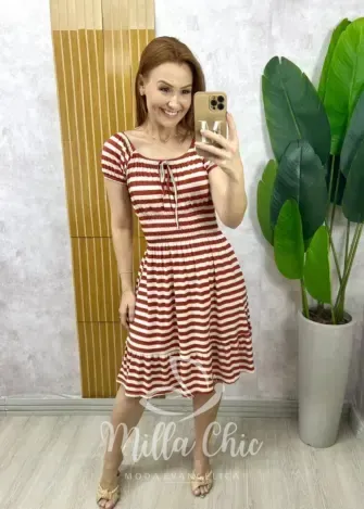 Milla Chic - Vestido Comfy Mia TerraCota