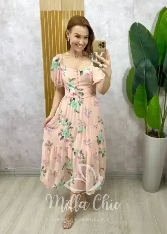 Milla Chic - Vestido Valéria Em chiffon