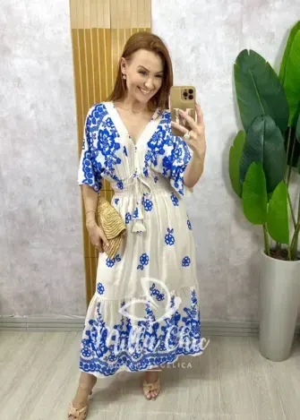 Milla Chic - Vestido Chiara Longo - Azul