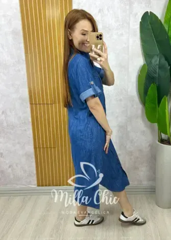 Milla Chic - Chemise Salete Em Jeans