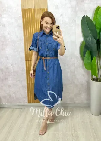 Milla Chic - Chemise Salete Em Jeans