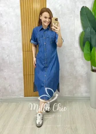 Milla Chic - Chemise Salete Em Jeans