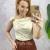 Milla Chic - Blusa Ariele Em Fluity - Verde Hortelã (cópia)