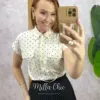 Milla Chic - Camisa Luana Em Viscolinho Póa - Preta (cópia)