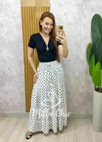 Body Angela em fluity  - Preto - Milla Chic