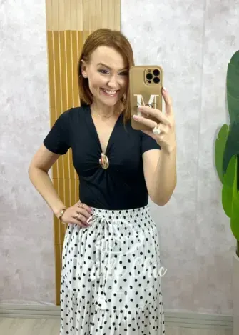 Body Angela em fluity  - Preto - Milla Chic