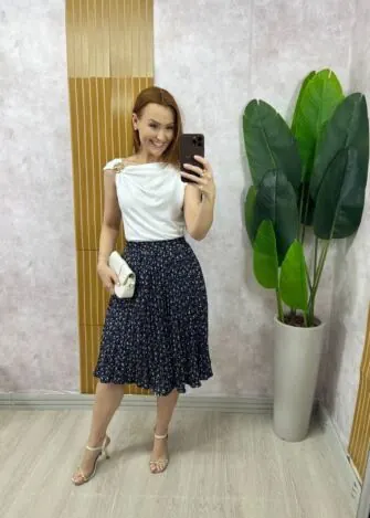 Milla Chic - Blusa Ariele Em Fluity - Preta (cópia)