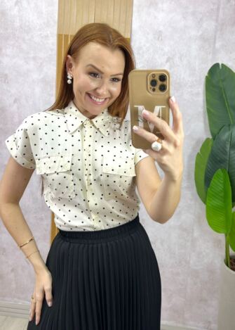 Milla Chic - Camisa Luana Em Viscolinho Póa - Preta (cópia)