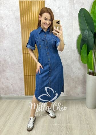 Milla Chic - Chemise Salete Em Jeans