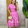 Milla Chic - Conjunto Raiane Em Linho - Rosa