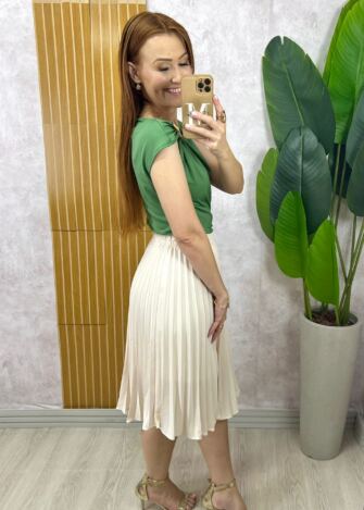 Milla Chic - Saia Augusta Bege Florida (cópia)