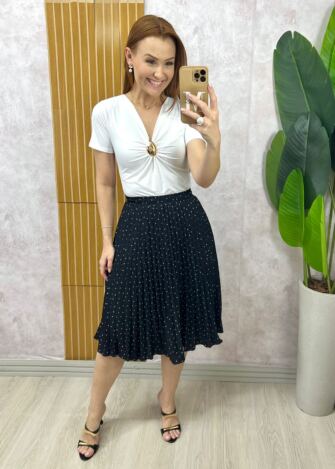 Milla Chic - Saia Augusta Em Póa reto