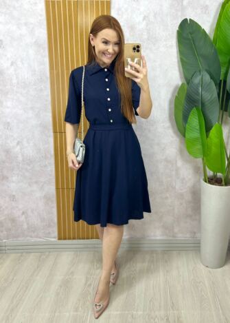 Milla Chic - Vestido Chemise Verônica Em Linho - Verde Pistache (cópia)