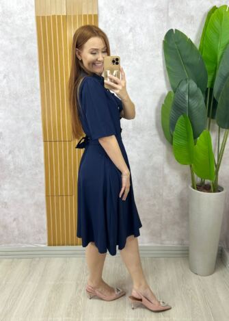 Milla Chic - Vestido Chemise Verônica Em Linho - Verde Pistache (cópia)