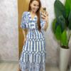 Milla Chic - Vestido Chiara Longo - Azul Estampado