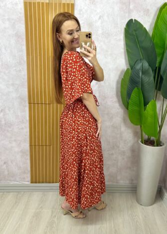 Milla Chic - Vestido Melina Manga Raglan - Vermelho