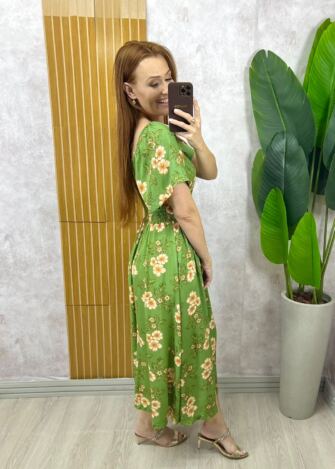 Milla Chic - Vestido Thassia Em Viscolinho - Natural Estampado (cópia)