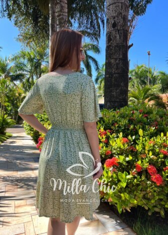 Vestido Dolores Comfy Em Viscolycra - Verde - Milla Chic