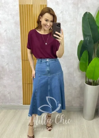 Milla Chic - Saia Jeans Maisa