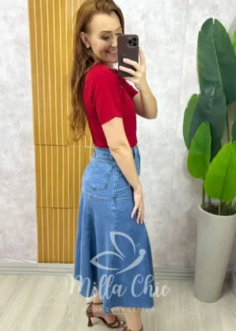 Milla Chic - Saia Jeans Maisa