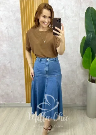 Milla Chic - Saia Jeans Maisa