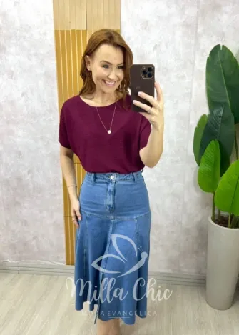 Milla Chic - Saia Jeans Maisa