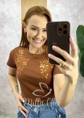 Milla Chic - Blusa Elis - Marrom