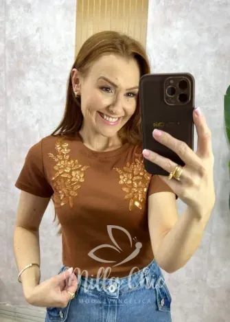 Milla Chic - Blusa Elis - Marrom