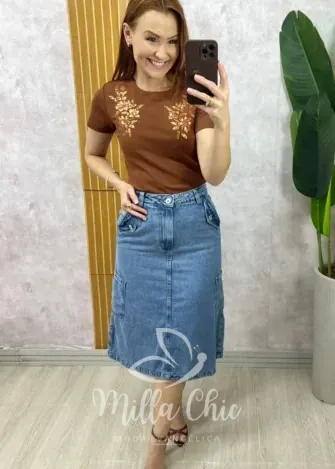 Milla Chic - Blusa Elis - Marrom