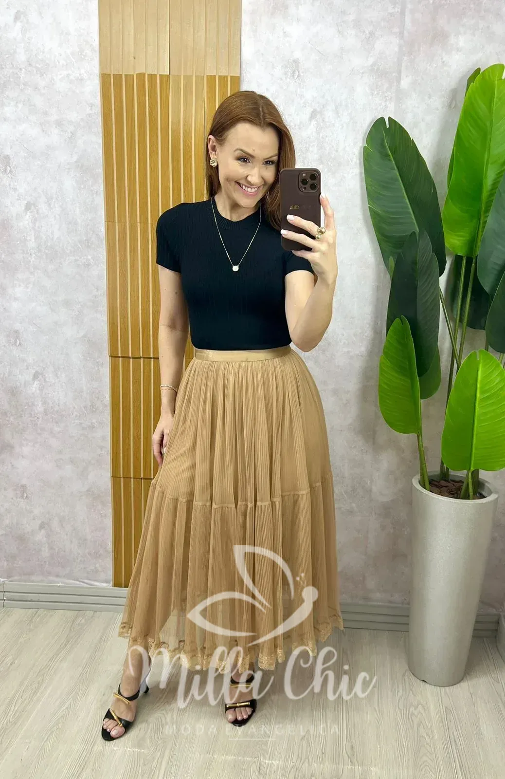 Milla Chic – Blusa Joana Em Tricot Modal – Preta Milla Chic - Blusa Joana Em Tricot Modal - Preta