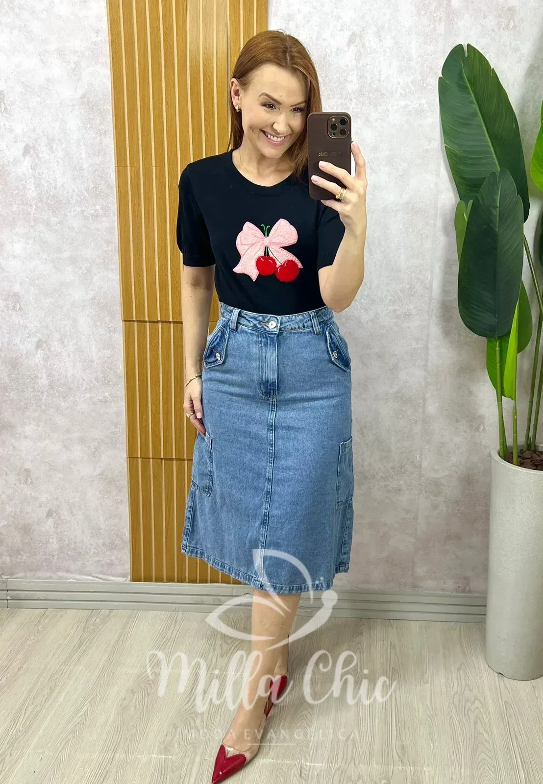 Milla Chic – Blusa Magali Em Tricot – Marrom (cópia) Milla Chic - Blusa Magali Em Tricot - Marrom (cópia)