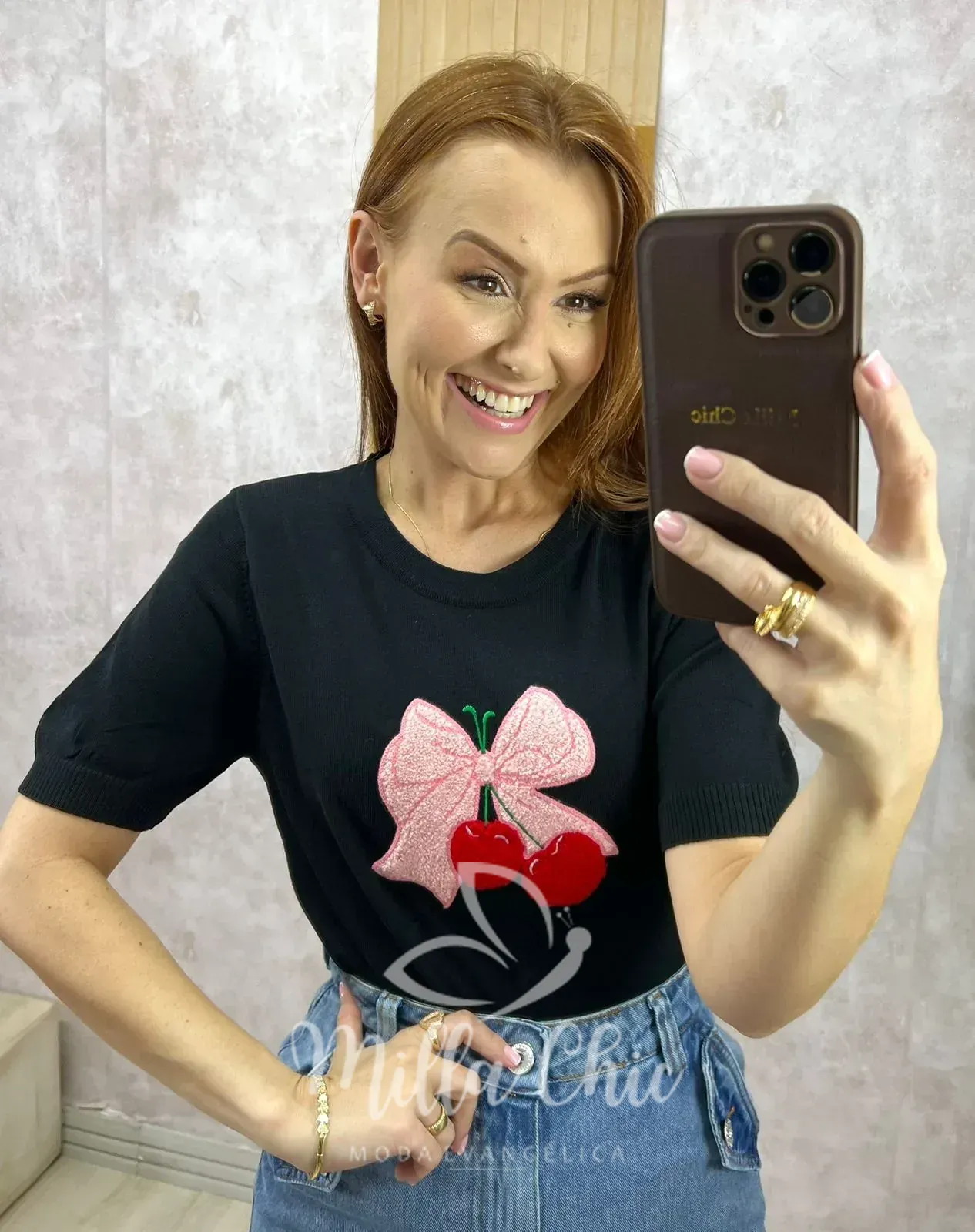 Milla Chic – Blusa Magali Em Tricot – Marrom (cópia) Milla Chic - Blusa Magali Em Tricot - Marrom (cópia)